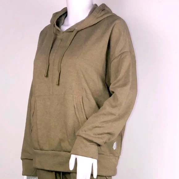 FP Movement Sweat It Out Army Green Hoodie - Picture 4 of 10